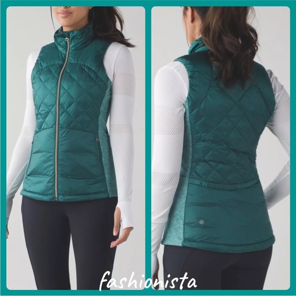 Lululemon Down For Run Down Vest Teal Green Sz.6